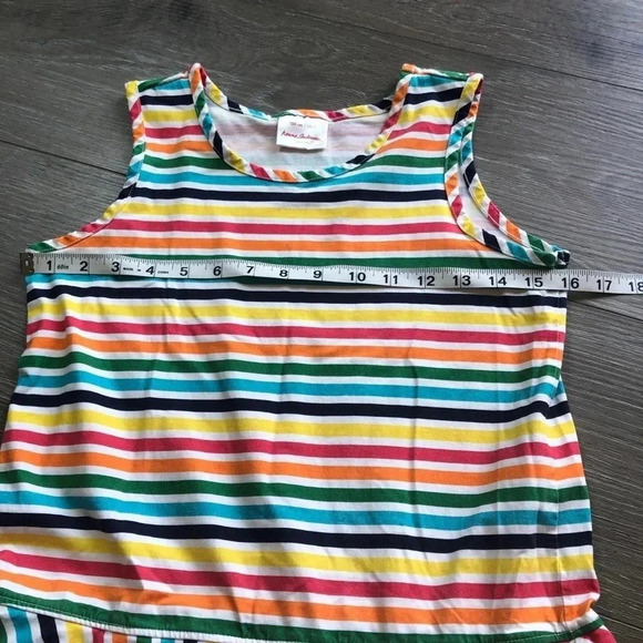 Hanna Andersson Rainbow Tiered Tank Dress Girls Size 12 - Picture 3 of 9